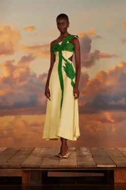 FARM Rio  Robes Midi<Robe midi à découpes de palmiers