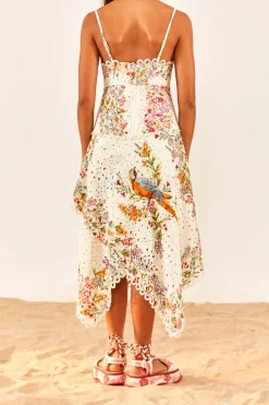 FARM Rio  Robes Midi<Robe midi à foulards forestiers délicats | Asymétrique