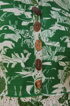 FARM Rio  Robes Midi<Robe midi à manches courtes Forest Soul