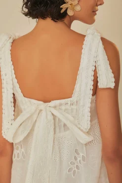 FARM Rio Robes Midi<Robe midi blanc cassé