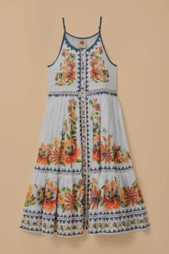 FARM Rio Robes Midi<Robe midi blanc cassé Delicate Garden