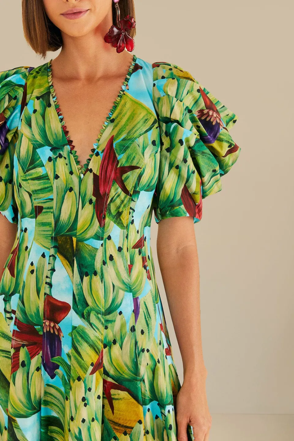 FARM Rio Robes Midi<Robe midi bleue Banana Pingo