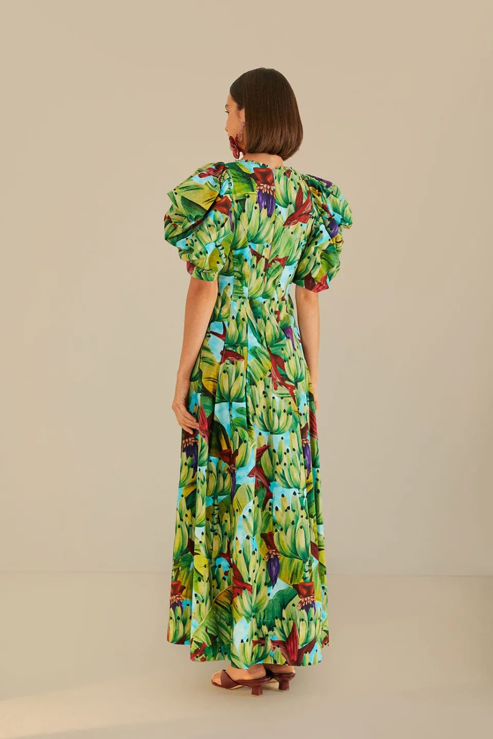 FARM Rio Robes Midi<Robe midi bleue Banana Pingo