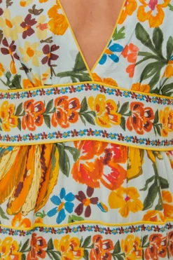 FARM Rio  Robes Midi<Robe midi bleue Spring Bananas