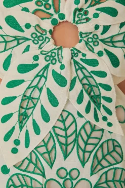 FARM Rio  Robes Midi<Robe midi en lin de qualité supérieure Richelieu Euroflax™ à fleurs bl