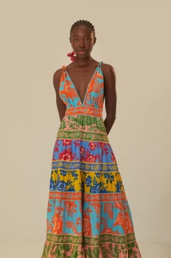 FARM Rio  Robes Midi<Robe midi jardin en dentelle mélangée