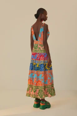FARM Rio Robes Midi<Robe midi jardin en dentelle mélangée
