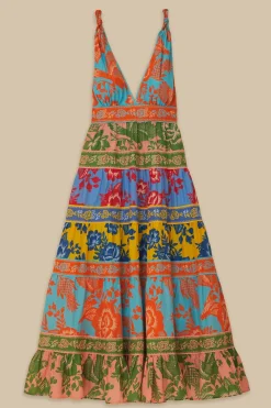 FARM Rio Robes Midi<Robe midi jardin en dentelle mélangée
