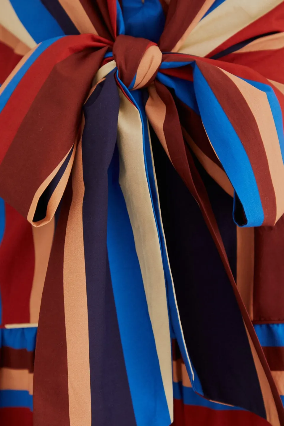 FARM Rio  Robes Midi<Robe midi multicolore à rayures hivernales à manches courtes