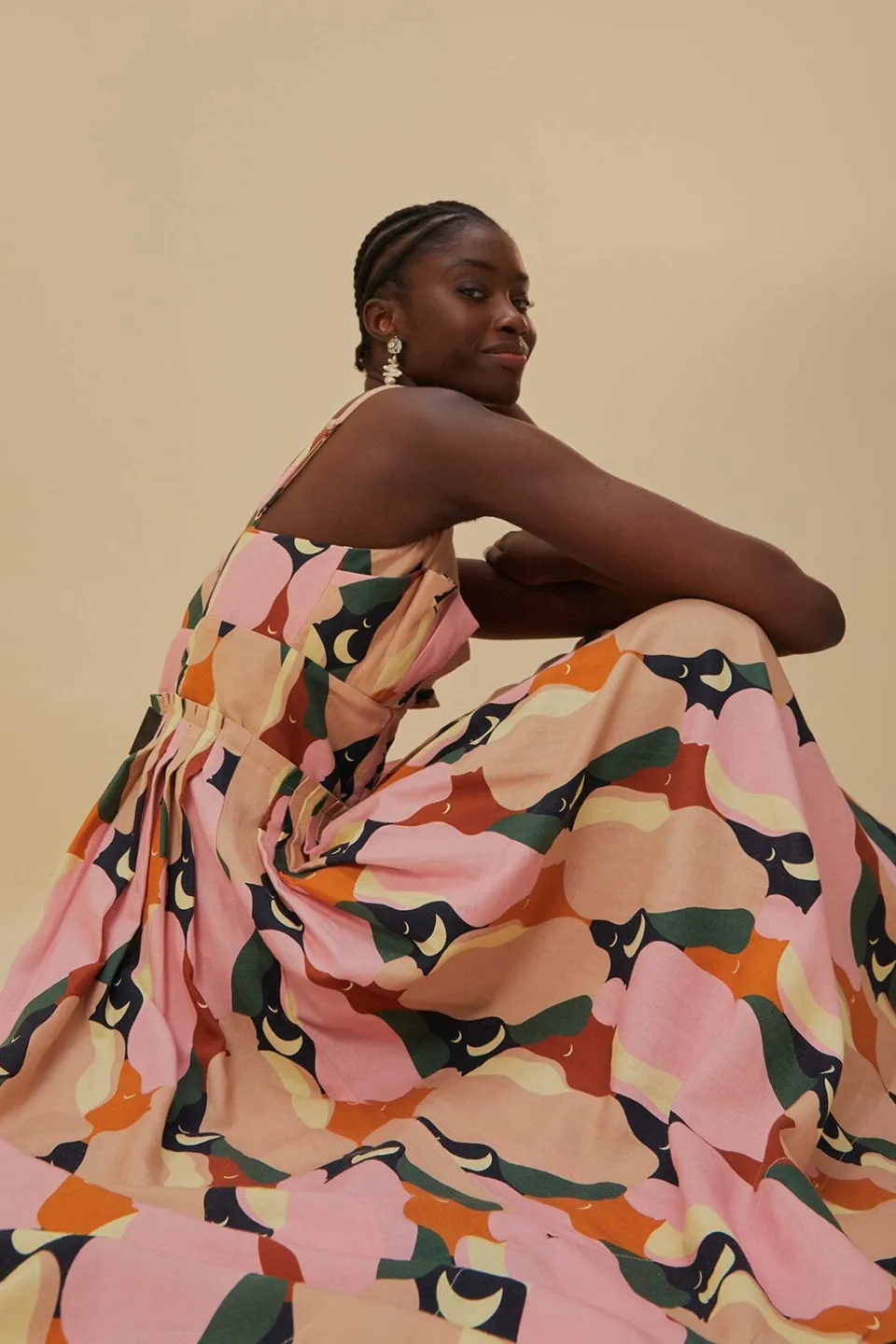FARM Rio  Robes Midi<Robe midi multicolore sans manches The Kiss