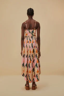 FARM Rio  Robes Midi<Robe midi multicolore sans manches The Kiss