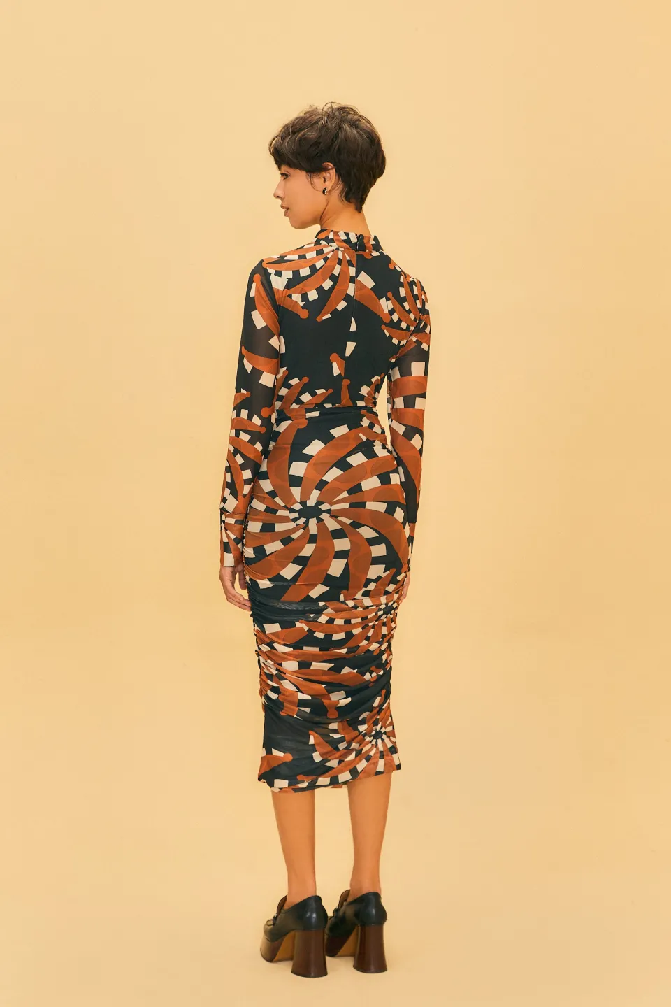 FARM Rio Robes Midi<Robe midi noire en tulle foncé Bananada