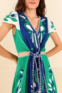 FARM Rio  Robes Midi<Robe midi patchwork jardin doux