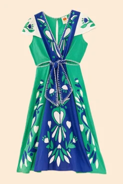 FARM Rio  Robes Midi<Robe midi patchwork jardin doux