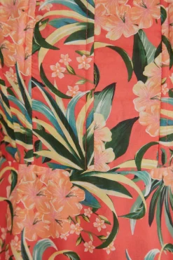 FARM Rio  Robes Midi<Robe midi rouge à découpes Pineapple Bloom