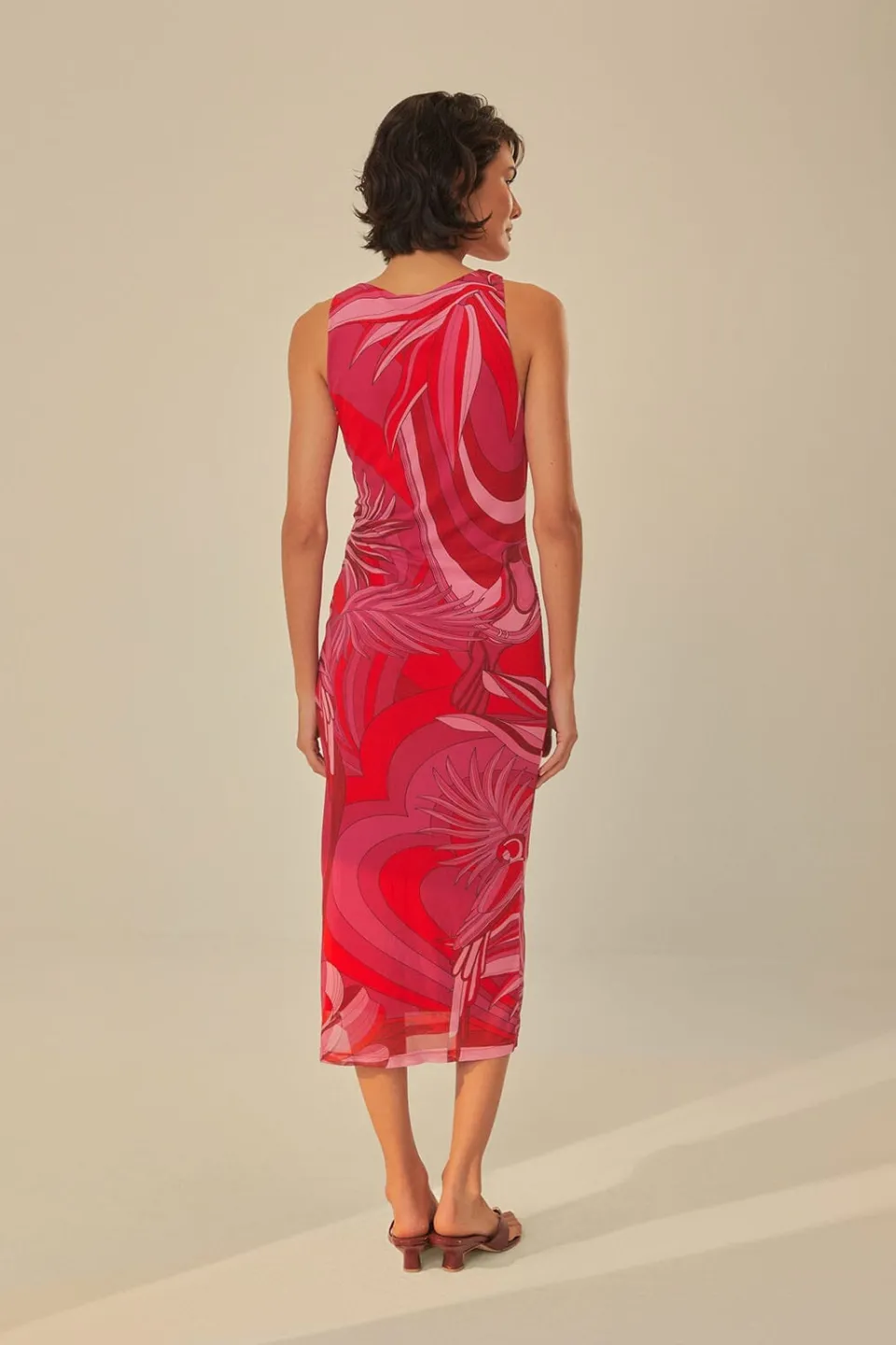 FARM Rio Robes Midi<Robe midi rouge en tulle Endless Summer
