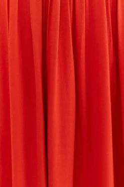 FARM Rio  Robes Midi<Robe midi rouge sans manches avec nœud