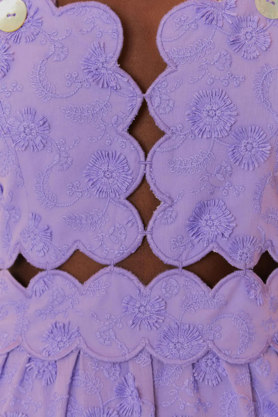 FARM Rio Robes Midi<Robe midi sans manches lilas à fleurs 3D