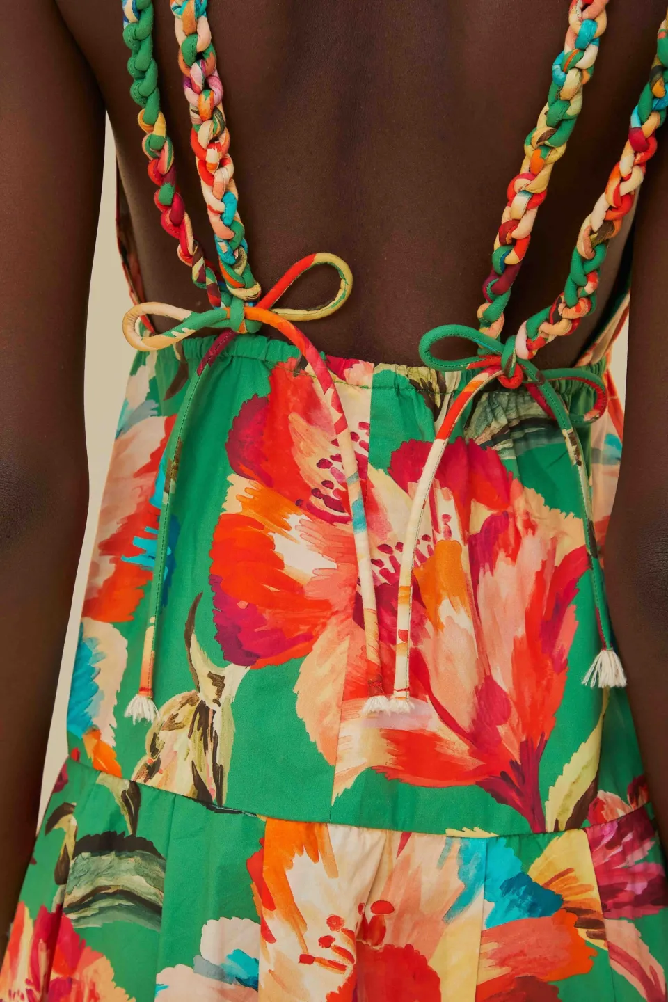 FARM Rio Robes Midi<Robe midi sans manches Tropicart verte
