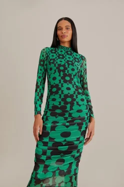 FARM Rio  Robes Midi<Robe midi verte en tulle Lovedaisy