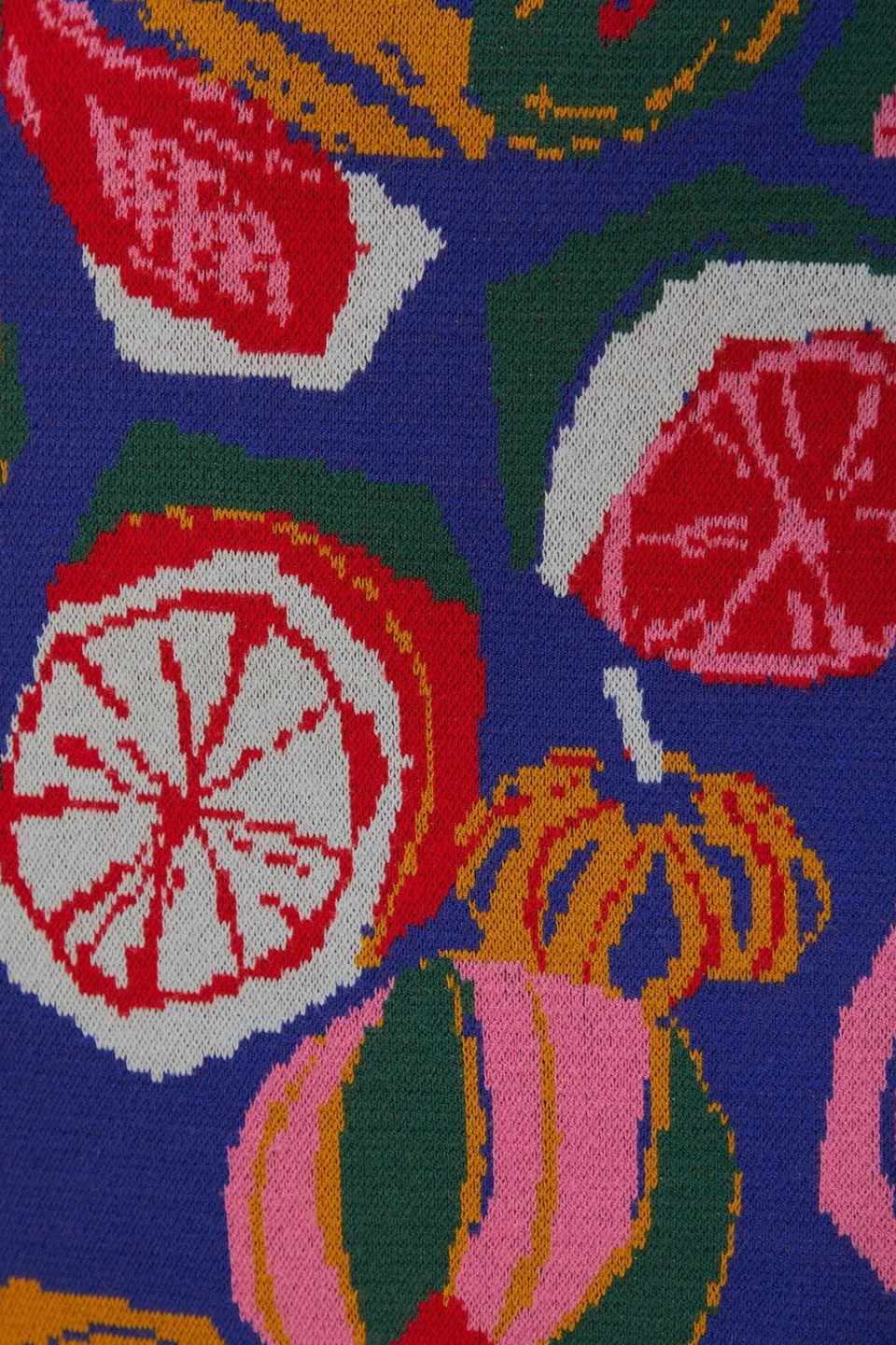 FARM Rio Robes Midi<Robe mi-longue en tricot à motif salade colorée