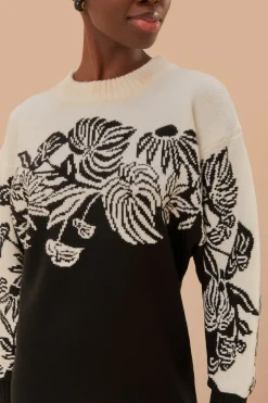 FARM Rio  Pulls Et Sweat-shirts<Robe pull en tricot Surreal Garden