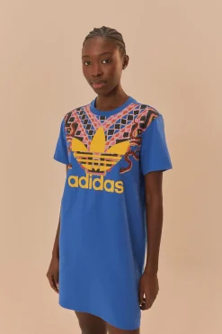 FARM Rio  T-shirts<Robe t-shirt Adidas Farm Rio bleue