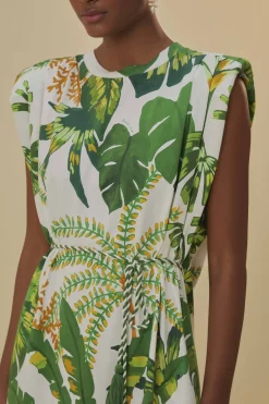 FARM Rio T-shirts<Robe t-shirt blanc cassé forêt tropicale