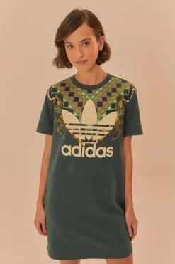 FARM Rio  T-shirts<Robe t-shirt verte Adidas Farm Rio