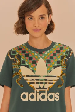 FARM Rio  T-shirts<Robe t-shirt verte Adidas Farm Rio