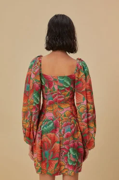 FARM Rio  Robes Courtes<Rose Spring - Mini-robe Lenzing™ Ecovero™ Euroflax™