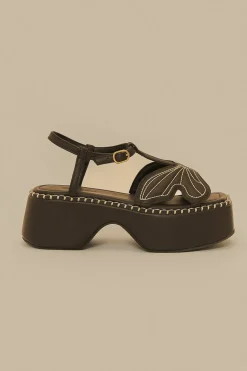 FARM Rio  Des Sandales<Sandale plate-forme papillon noire