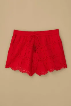 FARM Rio  Shorts<Short à œillets ananas rouge