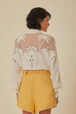 FARM Rio  Shorts<Short avec ceinture en lin de qualité supérieure Banana Tree Euroflax™