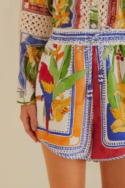FARM Rio  Shorts<Short blanc cassé Destination tropicale LENZING™ ECOVERO™ Euroflax™