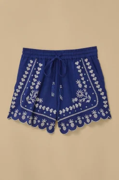 FARM Rio  Shorts<Short Brodé Bleu Marine