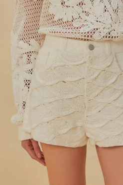 FARM Rio  Shorts<Short en crochet blanc