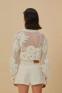 FARM Rio  Shorts<Short en crochet blanc