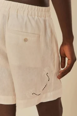 FARM Rio  Shorts<Short en lin de qualité supérieure Euroflax™ brodé à destination tropi
