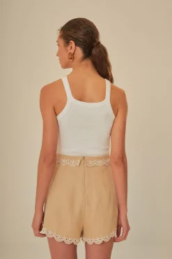 FARM Rio  Shorts<Short en lin de qualité supérieure Euroflax™ brodé kaki