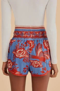 FARM Rio  Shorts<Short en nylon bleu Lace Garden