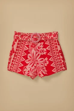 FARM Rio  Shorts<Short Rouge Tapisserie Flora