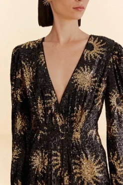 FARM Rio  Combinaisons<Sunny Mood - Combinaison à sequins et col en V