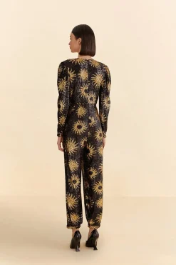 FARM Rio  Combinaisons<Sunny Mood - Combinaison à sequins et col en V