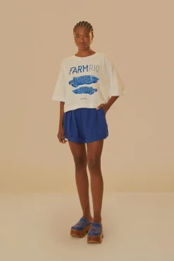 FARM Rio  T-shirts<T-shirt blanc en coton biologique Farm Rio
