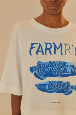 FARM Rio  T-shirts<T-shirt blanc en coton biologique Farm Rio