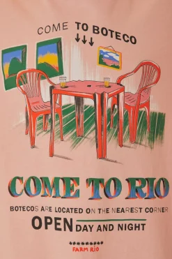 FARM Rio  T-shirts<T-shirt décontracté en coton biologique rose Come To Rio