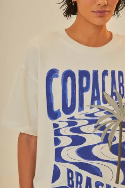 FARM Rio  T-shirts<T-shirt décontracté en coton biologique Copacabana Off-White
