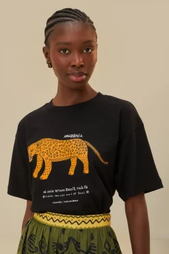 FARM Rio  T-shirts<T-shirt décontracté en coton biologique Amazonia noir