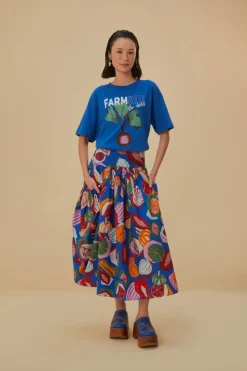 FARM Rio  T-shirts<T-shirt en coton biologique Blue Beet Farm To Table